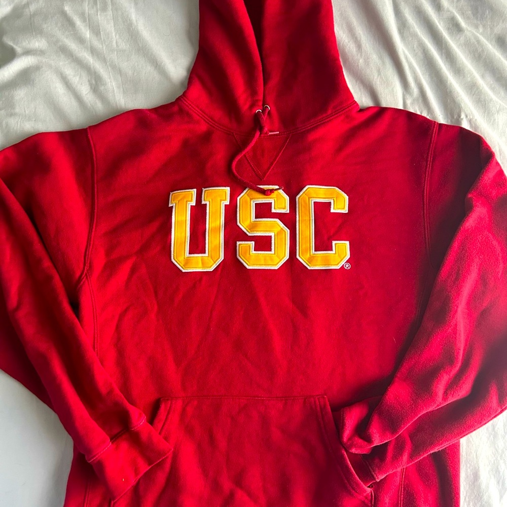 Authentic USC Burgundy Hooded Sweatshirt  Mens size Large